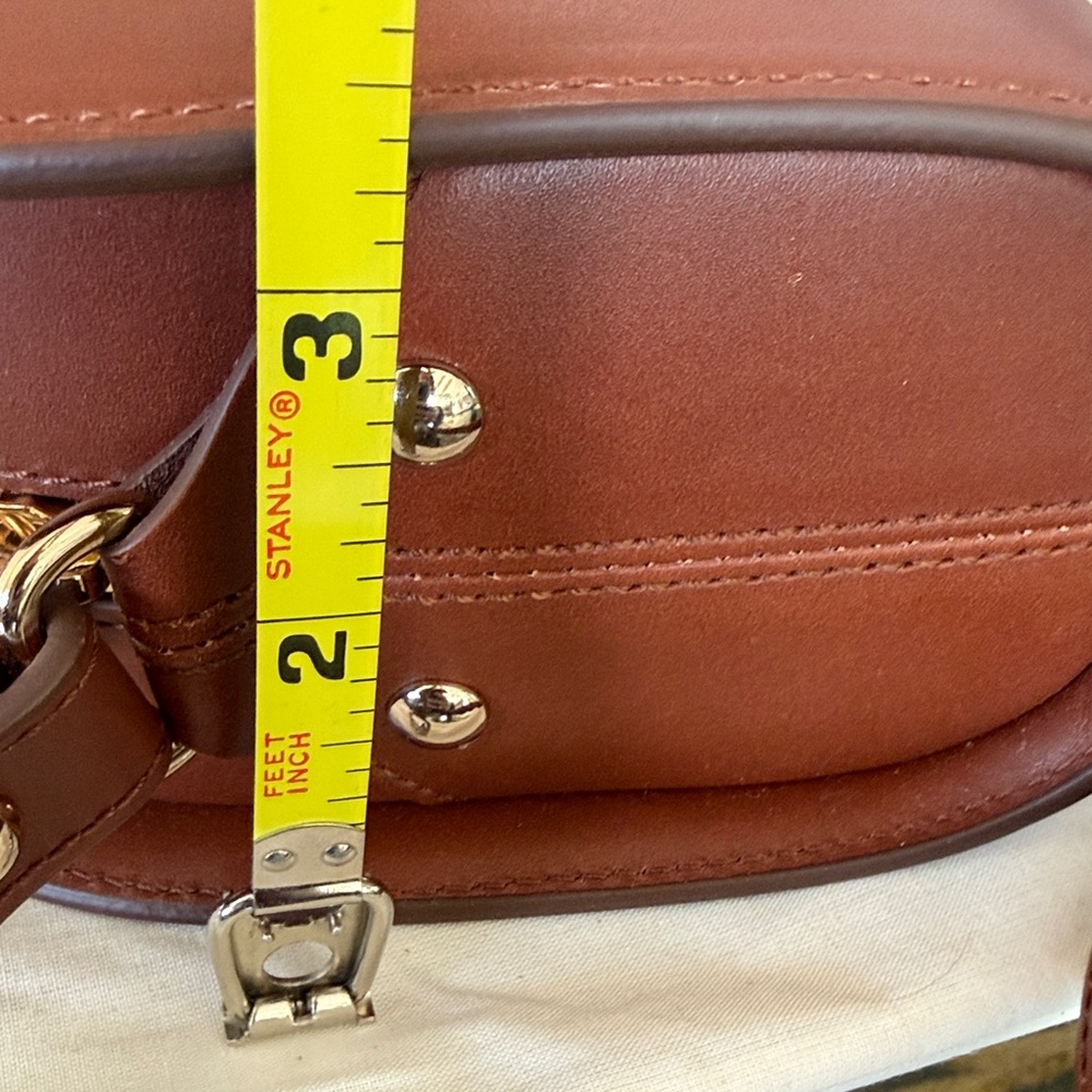 A.P.C. Tan Leather Demi Luna (Half Moon) Crossbody Bag NWT - Picture 10 of 11